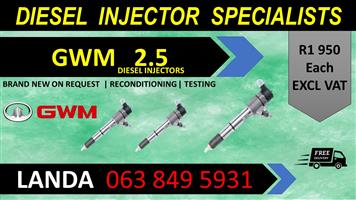 GWM 2.5 DIESEL INJECTORS FOR SALE OR RECON WITH WARRANTY 