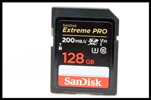 SanDisk Extreme PRO 128GB SDXC - Class 10 @ 200MB/s
