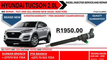 Hyundai Tucson 2.0L Diesel Injectors 