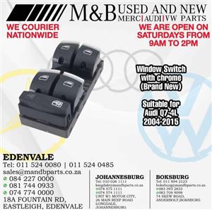 Window Switch with chrome (Brand New)  Suitable for Audi Q7-4L  2004-2015