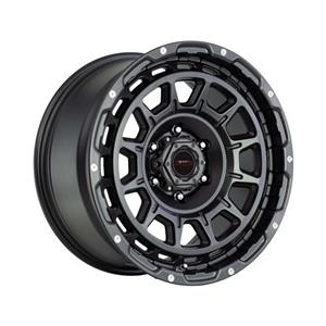 18″ A-Line Canyon 6/139 Graphite Milled Rivet Alloy Wheels