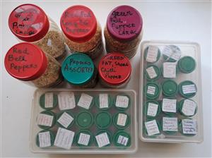 Organic Pepper Seeds. Assorted. R6 per gram. Available: =Green Bell Peppers, Lar