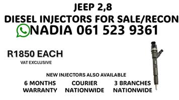 JEEP 2,8 DIESEL INJECTORS FOR SALE OR RECON