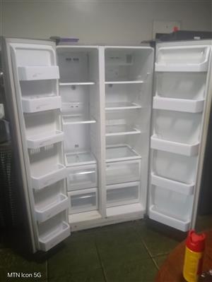 Samsung Side by Side fridge, Metalic, 496lt, , contact Ivor,