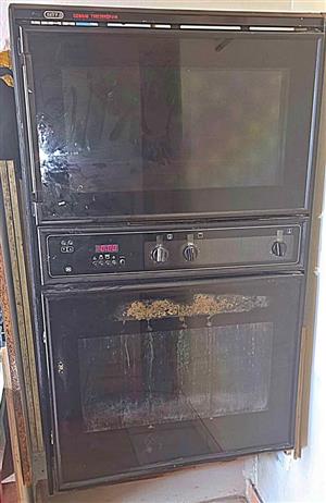 Double oven glass top stove Gemini Thermofan