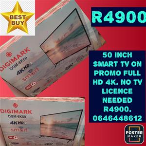 50 Inch Smart Tv on Promo Full HD 4k. No Tv licence needed R4900. 0646448612