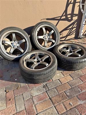 4 X GTR Sport Mag rims with 225/ 45ZR17 tyres