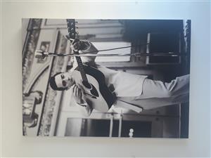 Printed canvasses of various stars or performers from the 50's and 60's for sale