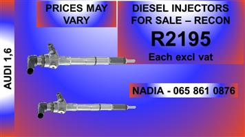 AUDI 1.6 DIESEL INJECTORS FOR SALE OR TO RECON NATIONWIDE