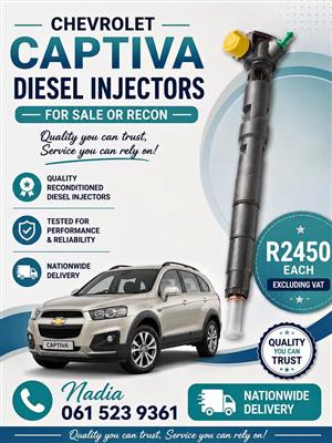 CHEVROLET CAPTIVA DIESEL INJECTORS FOR SALE OR RECON