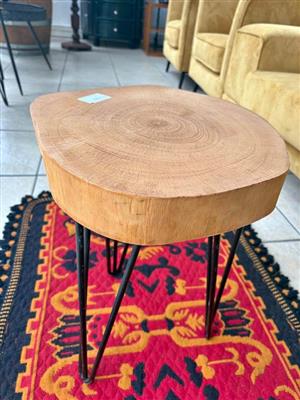 Life edge wood side table