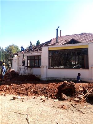 Demolition, ruble removal and stripping of old unwanted materials 