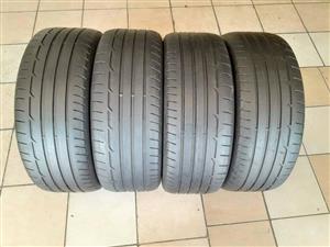 225/45/19 ×4 Dunlop Tyres for Sale. Contact