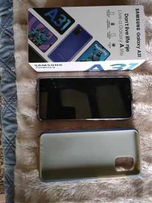Samsung A31 as new with screen protector and 2 body protectors as new
