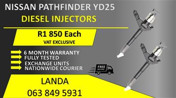 NISSAN PATHFINDER YD25 DIESEL INJECTORS FOR SALE OR RECON WITH 6 MONTH WARRANTY 