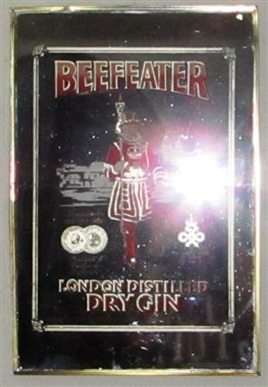 Vintage Beefeater London Distilled Dry Gin Mirror 