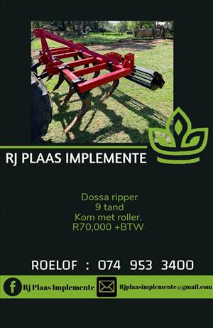 9 tand Dossa ripper met roller