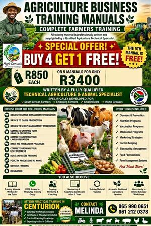 AGRICULTURE BUSINESS TRAINING MANUALS  COMPLETE FARMERS TRAINING