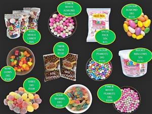 Chocolate Peanut Wine Gums Almonds Dried Fruit