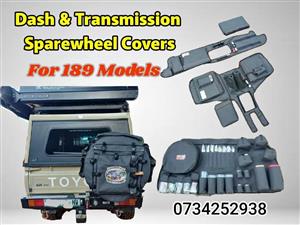 Armrests, Dashcovers, Gear & Sparewheel covers & 4x4 Canvas