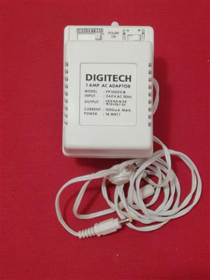Digitech AC to 9 / 12 Volt DC Adaptor PP1000S/B