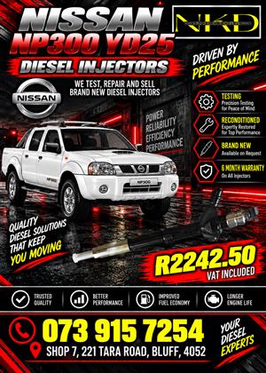 Nissan Np300 yd25 Denso Diesel Injectors 