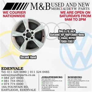 Rim/s 16 inch (Second Hand)  Suitable for Mercedes-Benz C-Class W203  2000-2007