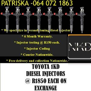 TOYOTA 1KD DIESEL INJECTORS FOR SALE