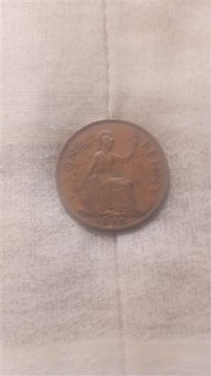 SA 1961 Afrikaans 1cent.