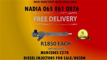 MERCEDES C270 BOSCH DIESEL INJECTORS FOR SALE - 6 MONTHS WARRANTY