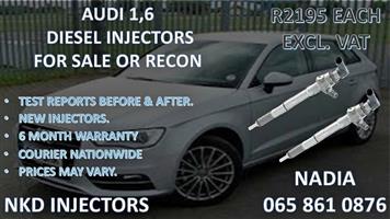 AUDI 1,6 DIESEL INJECTORS FOR SALE. REBUILT AND TESTED
