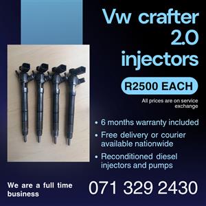 VW CRAFTER 2.0 INJECTORS FOR SALE WITH WARRANTY INCLUDED 