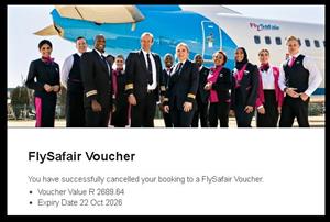 FlySafair Voucher For Sale