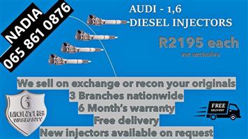 RECON DIESEL INJECTORS FOR SALE FOR AUDI-1,6 FULLY TESTED