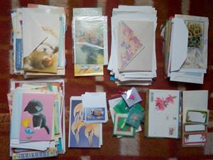 LARGE LOT OF VINTAGE UNUSED AFRIKAANS, ENGLISH BIRTHDAY & OTHER CARDS FOR SALE