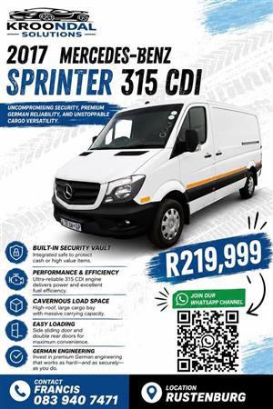 2017 Mercedes-Benz Sprinter 315 CDi