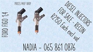 FORD FIGO 1,4 DIESEL INJECTORS FOR SALE W E SELL ON EXCHANGE OR RECON
