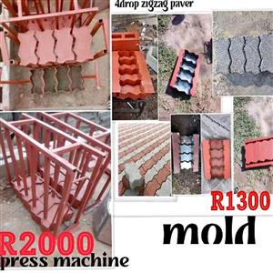 Special 4 drop zigzag paver mold 