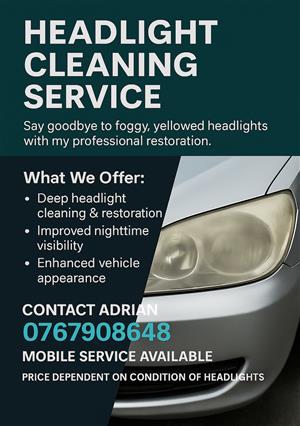 Headlight cleaning service