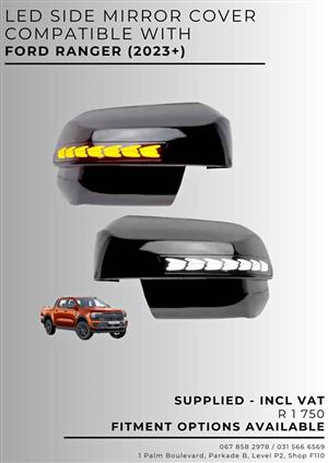 LED Side Mirror Covers compatible with Ford Ranger (2023+) - supply