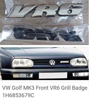 VW Golf Mk3 VR6 front clip in grille badge emblem