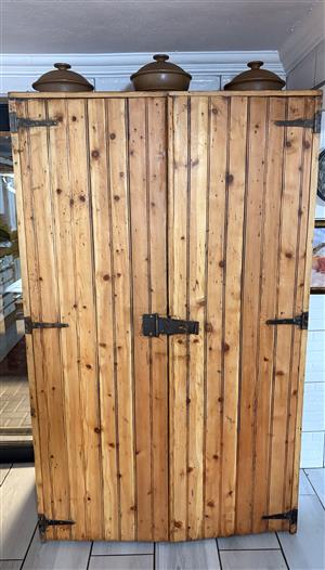    Farmhouse Style Wooden Pantry Cabinet