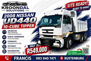 2008 Nissan UD 440 back tipper - 10 cube