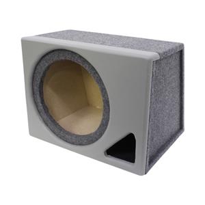 12″ Single Subwoofer Enclosure with Triangle Port & Vinyl Grey Trim