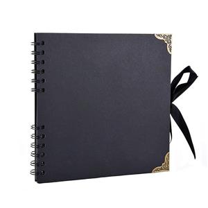 Square Scrapbook Photo Album – Black/Brown/White/Green/Purple