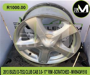 17'' Rim - Isuzu D-Teq Club cab 3.0 