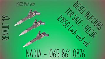 RENAULT 1,9 DIESEL INJECTORS FOR SALE WE SELL ON EXCHANGE OR RECON