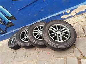A set of 17inch hilux mags and tyres