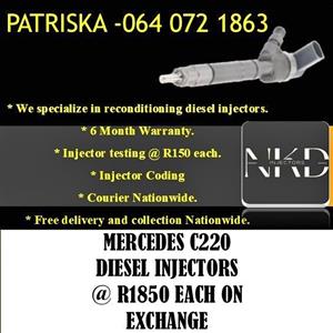MERCEDES C220 DIESEL INJECTORS FOR SALE