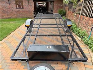 Side by side, quad, bike trailer with winch
